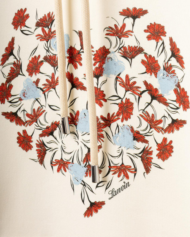DAISY HEART HOODIE - ENAMEL RU-HO0001-F189-E25 -060 ENAMEL LANVIN 