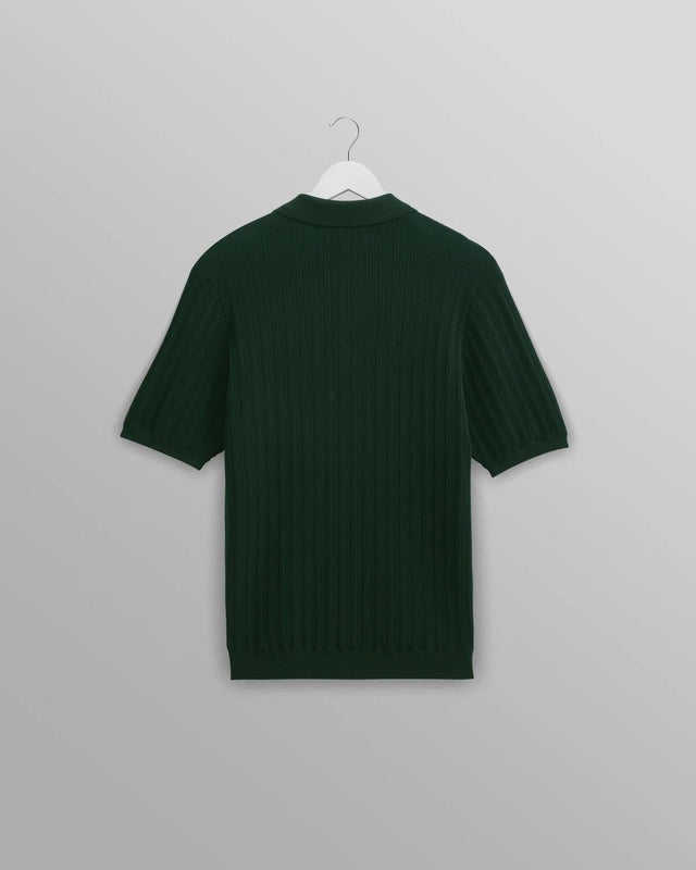 NAPLES POLO - GREEN SS24-KNT-NPL-BAR-GRN GREEN WAX LONDON 
