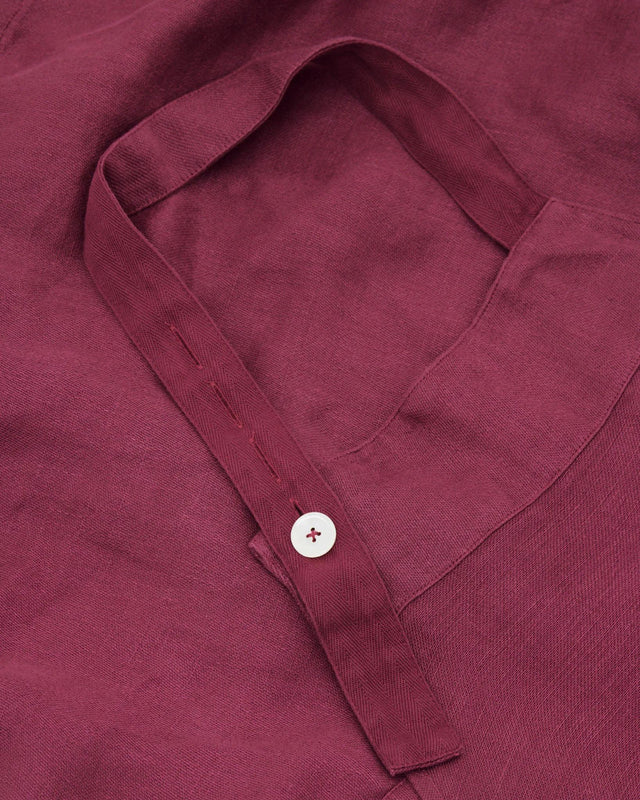 LINEN APRON - CLARET AP-CL -Claret TEKLA 