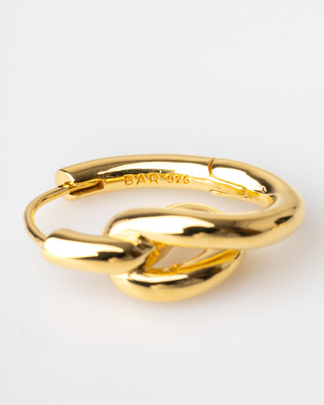 UNRAVEL EARRINGS - GOLD UNRAV-EA-123 -GOLD BAR JEWELLERY 