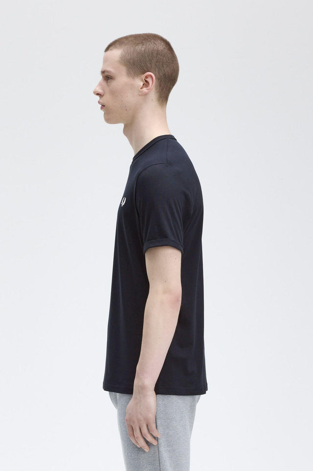 RINGER T-SHIRT - NAVY M3519 -608 FRED PERRY 