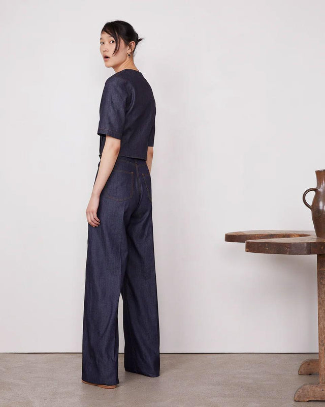 OFFICINE GENERALE S25W5PT752-DARK INDIGO