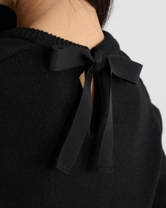 LOGO AND JP MONOGRAM CROPPED INATARSIA TOP - BLACK KN3038041 -999B BLACK PATOU 