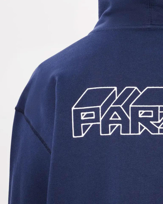 KUBE EMBROIDERED ZIPPED HOODIE - MIDNIGHT BLUE FE65SW2144MF -77 kenzo 