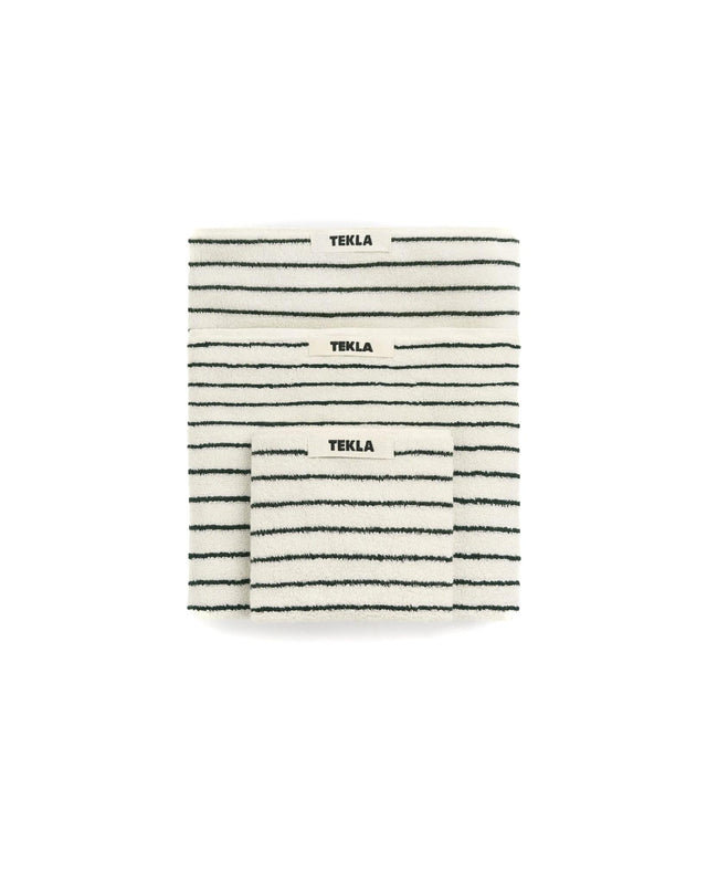WASHCLOTH - RACING GREEN STRIPES TT-RG30X30 -Racing Green Stripes TEKLA 