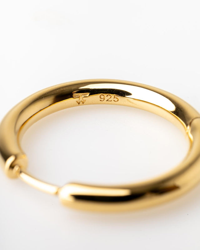 CLASSIC HOOPS MEDIUM - GOLD 100192 -GOLD TOM WOOD 