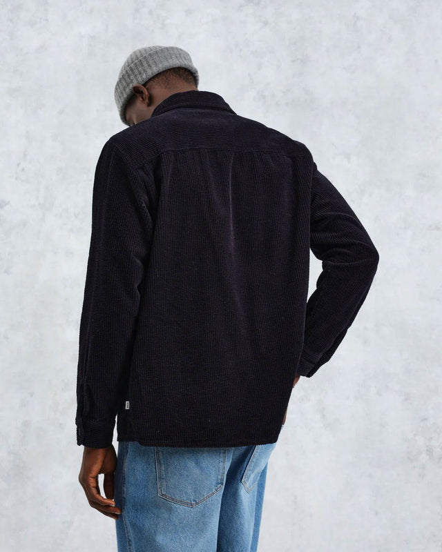 WHITING JUMBO CORDUROY OVERSHIRT - NAVY AW24-OSH-WHI-BJG-NVY -NAVY WAX LONDON 