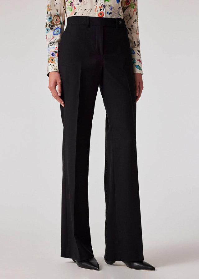 WOMEN'S A SUIT TO TRAVEL IN WOOL BOOTCUT TROUSERS - BLACK W1R-306T-N00001 79 PAUL SMITH 