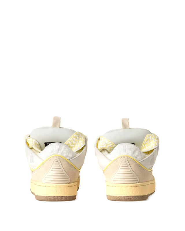 LEATHER CURB SNEAKERS - WHITE/ BEIGE FU-SKDK12-BICO-E25 -0005 WHITE/BEIGE LANVIN 