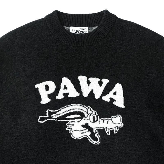 DOGGO KNIT SWEATER - BLACK P014  PAWA SPEED SPORTS 