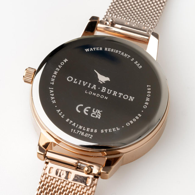 WONDERLAND WATCH - ROSE GOLD OB16WD95 -ROSE GOLD MESH OLIVIA BURTON 