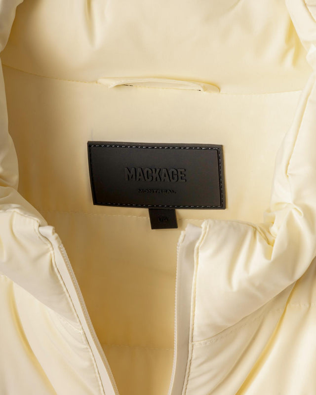 MIXED MEDIA JACKET - CREAM OCEANE-CITYZ -CREAM MACKAGE 