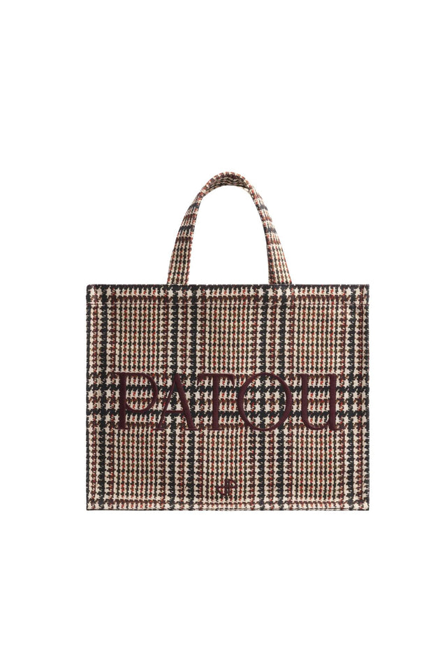 MEDIUM LOGO TOTE BAG - PRINCE OF WALES AC0880174 -5082 PRINCE OF WALES PATOU 