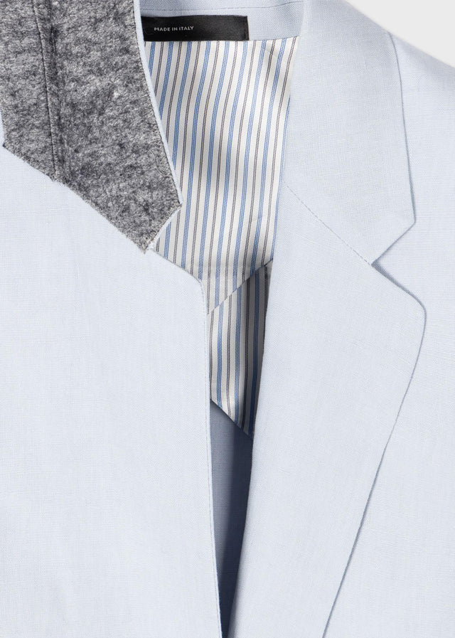 WOMEN'S LINEN ONE-BUTTON BLAZER - PALE BLUE W1R-254JC-M01427 41A PAUL SMITH 