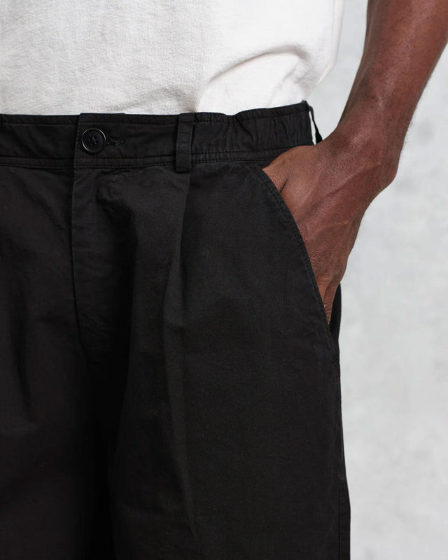 DENALI CARPENTER COTTON TROUSERS - WASHED BLACK AW24-TRO-DEN-BKJ-BLK -BLACK WAX LONDON 