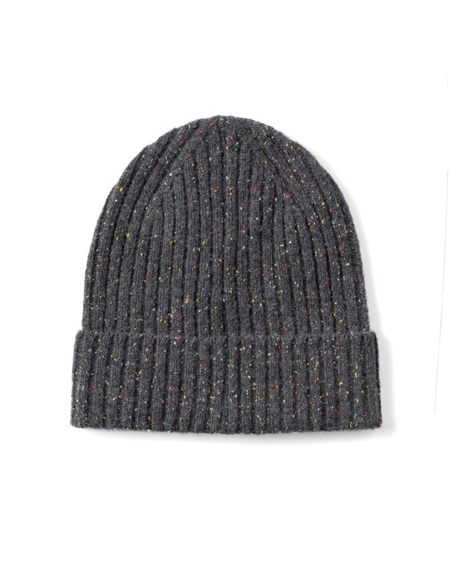 BROOK BEANIE DONEGAL - CHARCOAL AW25-ACC-BRK-BXS-CHR -CHARCOAL WAX LONDON 