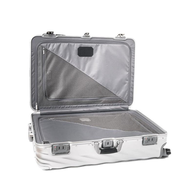 19 DEGREE ALUMINIUM EXTENDED TRIP CHECKED LUGGAGE 77.5 CM - SILVER
