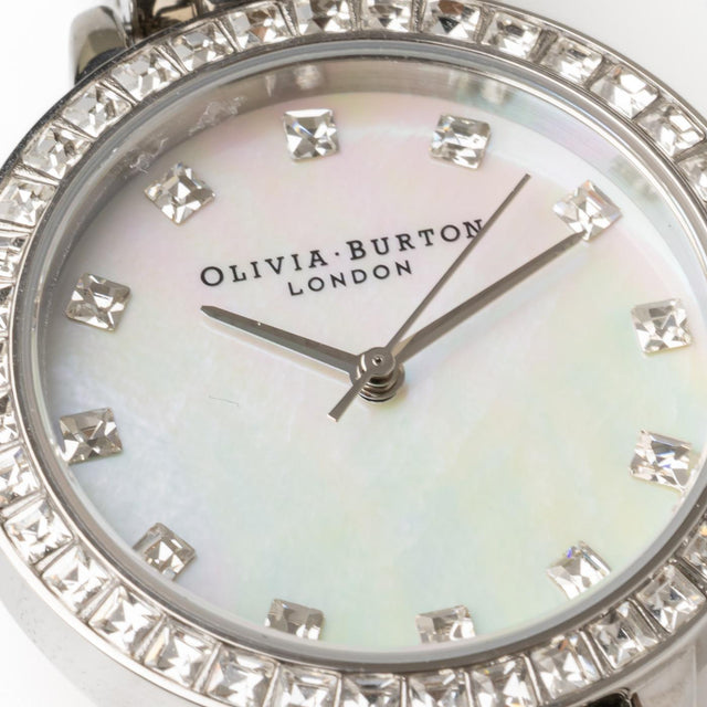TREASURE WATCH - SILVER OB16MOP25 -SILVER/ GREY OLIVIA BURTON 