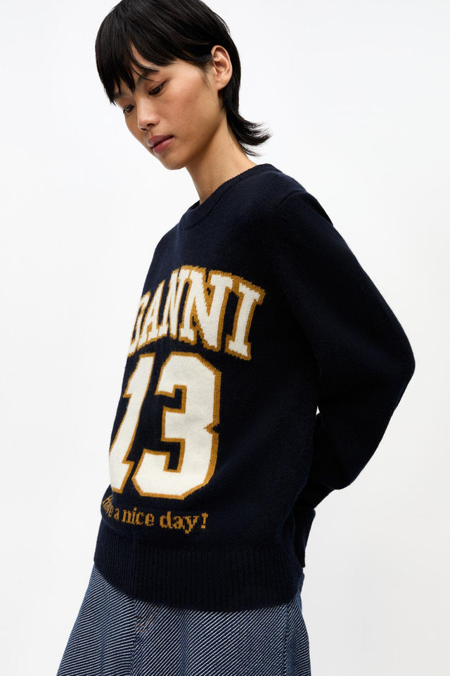 GRAPHIC BASEBALL CREWNECK - SKY CAPTAIN