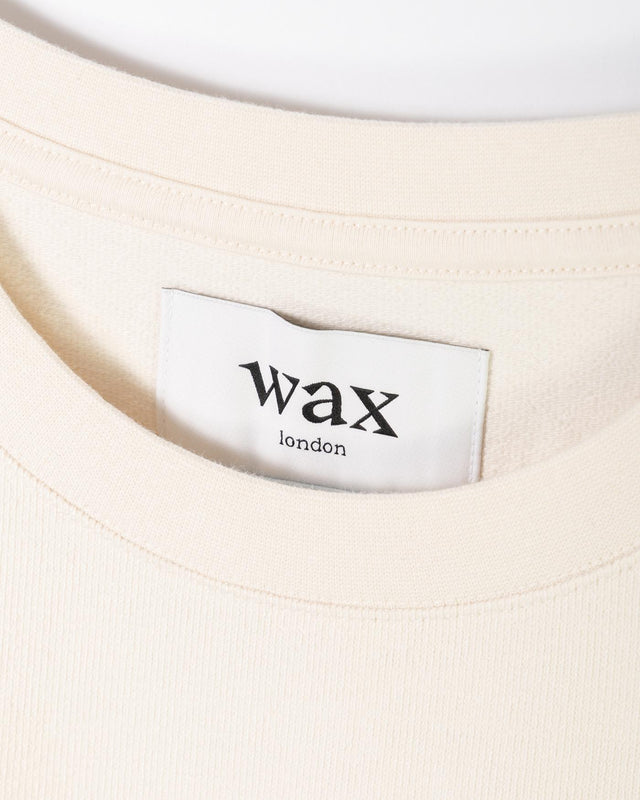 HAYDEN LONG SLEEVE TEE JOLT - ECRU WI00-TEE-HAY-APF-ECR -ECRU WAX LONDON 