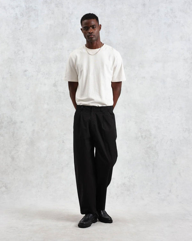 DENALI CARPENTER COTTON TROUSERS - WASHED BLACK AW24-TRO-DEN-BKJ-BLK -BLACK WAX LONDON 