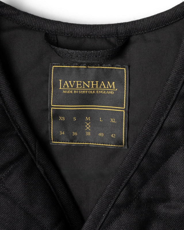 BUTTON FRONT GILET - BLACK LV12000 102 -BLACK LAVENHAM 