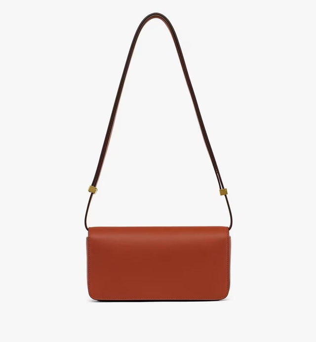 HIMMEL SHOULDER BAG IN SPANISH CALF LEATHER - BROWN MWSESAC06C7001 BROWN MCM 