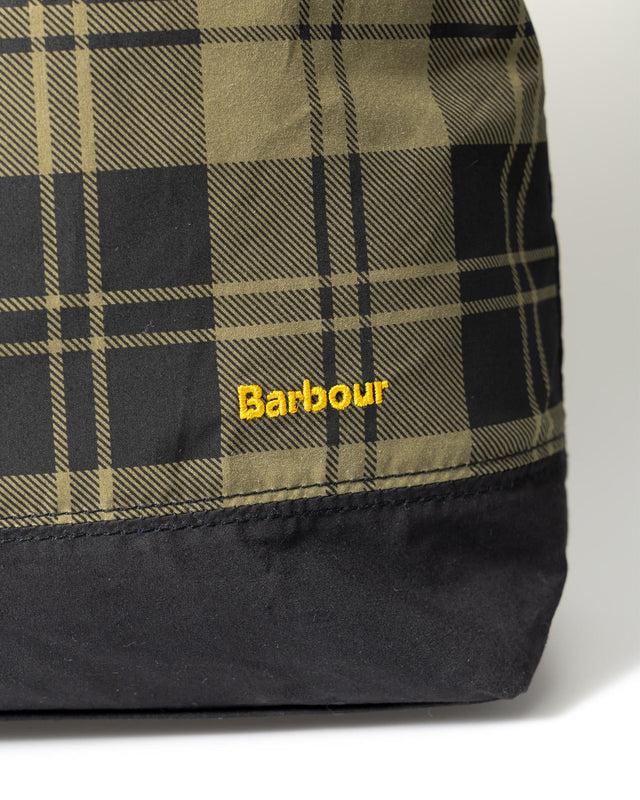 MYA PATCHWORK TOTE BAG - BLACK/ OLIVE CHECK LBA0484BK11 -BLACK/OLIVE CHECK BARBOUR 