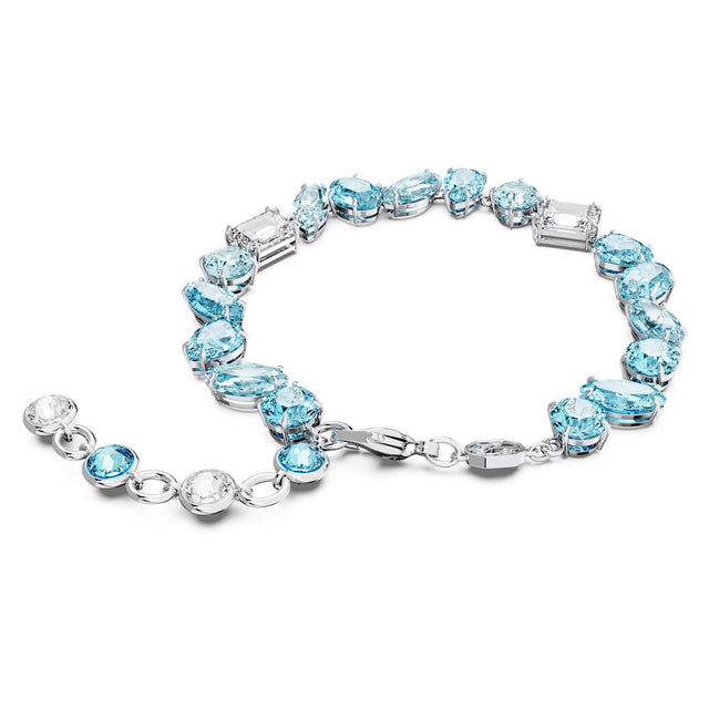 GEMA BRACELET - BLUE/RHODIUM PLATED<BR/> 5666018 BLU/RHS SWAROVSKI 
