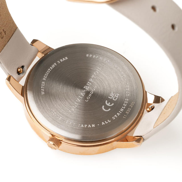 DEMI BLUSH SUNRAY SPARKLE BEZEL WATCH - WHITE OB16DE13 -BLUSH SUNRAY SPARKLE OLIVIA BURTON 