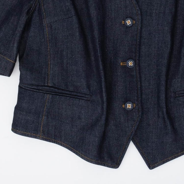 LUBENA WAISTCOAT - DARK INDIGO S25WTLG419 -DARK INDIGO OFFICINE GENERALE 