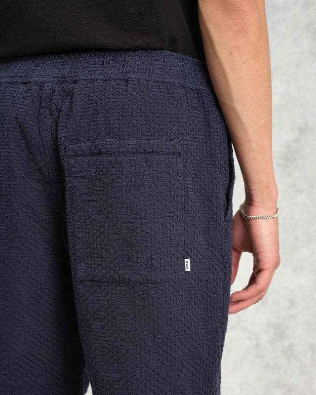KURT SHORT HONEYCOMB DOBBY - NAVY SS25-STS-KUR-BRV-NVY -NAVY WAX LONDON 