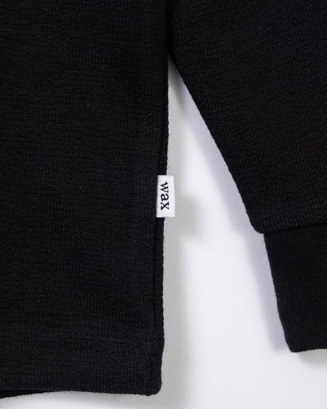 HAYDEN LONG SLEEVE TEE JOLT - BLACK WI00-TEE-HAY-APF-BLK -BLACK WAX LONDON 