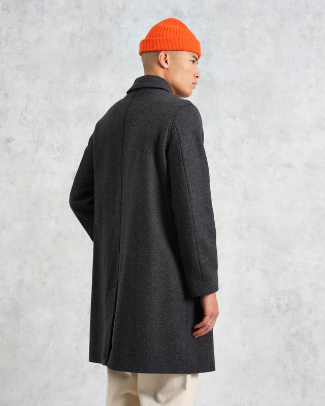 STAN TWILL WOOL CAR COAT - CHARCOAL AW24-OUT-STL-BJL-CHR -CHARCOAL WAX LONDON 