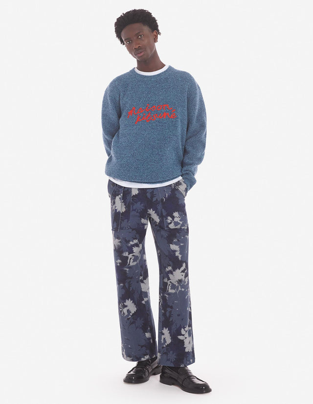 HANDWRITING COMFORT JUMPER - SKY BLUE MELANGE