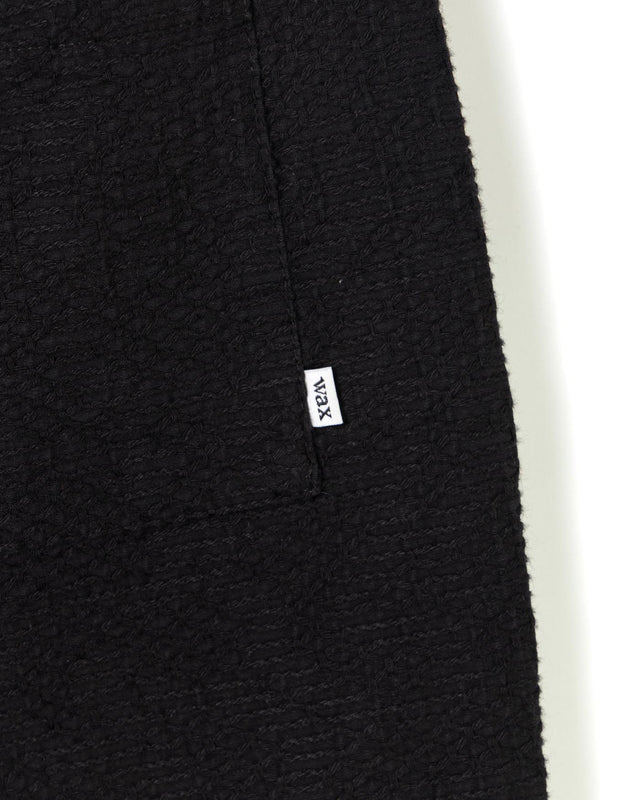 KURT SHORT HONEYCOMB DOBBY - BLACK SS25-STS-KUR-BRV-BLK -BLACK WAX LONDON 