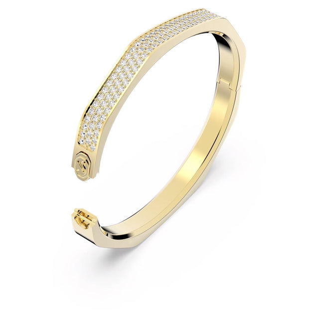 DEXTERA BANGLE OCTAGON SHAPE - WHITE/GOLD-TONE PLATED 5656844 CRY/GOS SWAROVSKI 