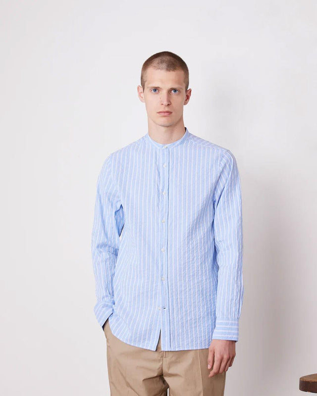 GASTON STRIPE SHIRT - DREAMBLUE/ WHITE S25MSHI030 -DREAMBLUE/WHITE OFFICINE GENERALE 