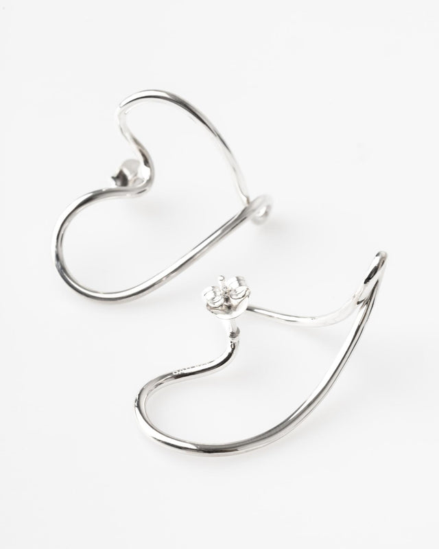 DANCING HEARTS EARRINGS - SILVER DANHE-EA-148 -SILVER BAR JEWELLERY 
