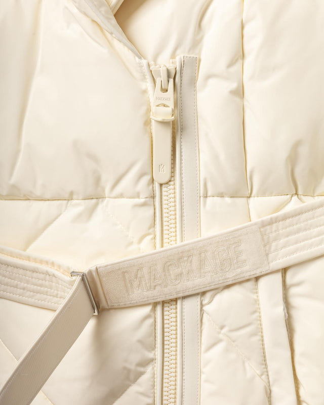 AYUMI 2-in-1 LONG DOWN COAT - CREAM AYUMI -CREAM MACKAGE 