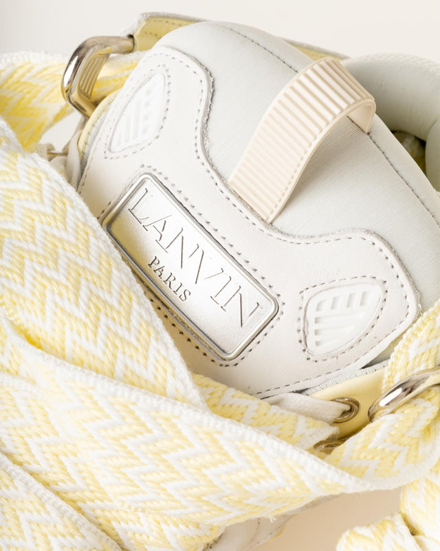 LEATHER CURB SNEAKERS - WHITE/ BEIGE FU-SKDK12-BICO-E25 -0005 WHITE/BEIGE LANVIN 