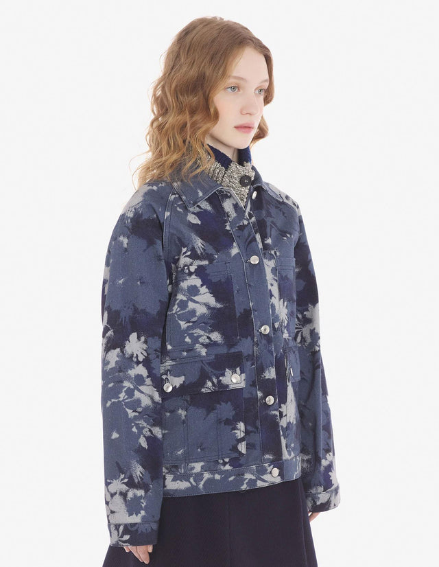 WORKWEAR JACKET IN BOUQUET CAMEO PRINTED COTTON DR - NAVY/STONE FLORAL CAMEO LW02108WW4012 NAVY Maison Kitsune 