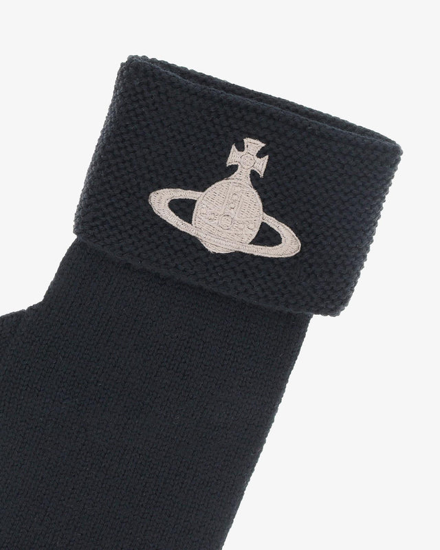 EMBROIDERED ORB GLOVES - BLACK 8202002M-K002S-OL N401/BLACK Vivienne Westwood 