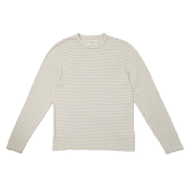 STRIPE T-SHIRT - HEATHER GREY/ ECRU S25MTEE227 -HEATHER GREY/ECRU OFFICINE GENERALE 