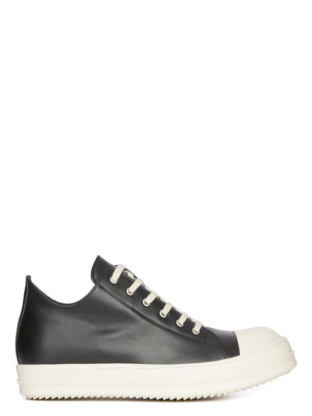 LEATHER LOW SNEAKERS - BLACK/ MILK/ MILK RP01E7891 LCO -911 BLACK/MILK/MILK RICK OWENS 