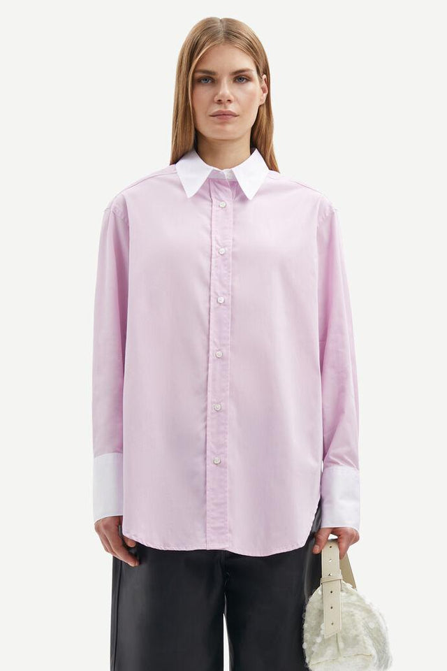 SALOVAS SHIRT  - LILAC SNOW F24100170 LILAC SNOW SAMSOE SAMSOE 