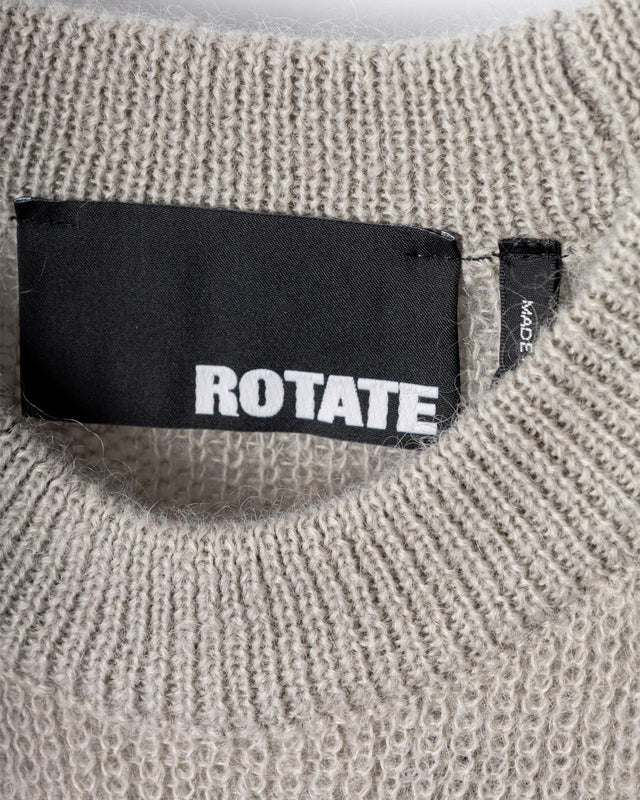 LIGHT KNIT LOGO SWEATER - GHOST GRAY