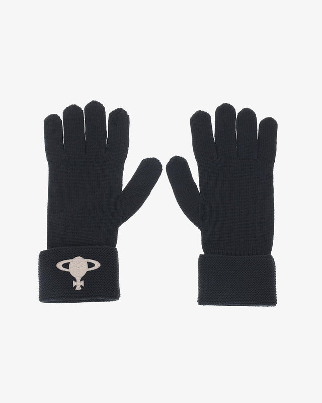 EMBROIDERED ORB GLOVES - BLACK 8202002M-K002S-OL N401/BLACK Vivienne Westwood 