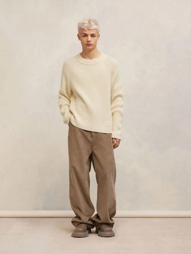 AMI ALEXANDRE MATTIUSSI CREWNECK - IVORY HKS024.KN0031 -185 AMI PARIS 