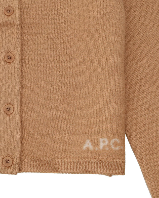 MILA CARDIGAN - CAMEL WVBDK-F22301 CAMEL A.P.C. 